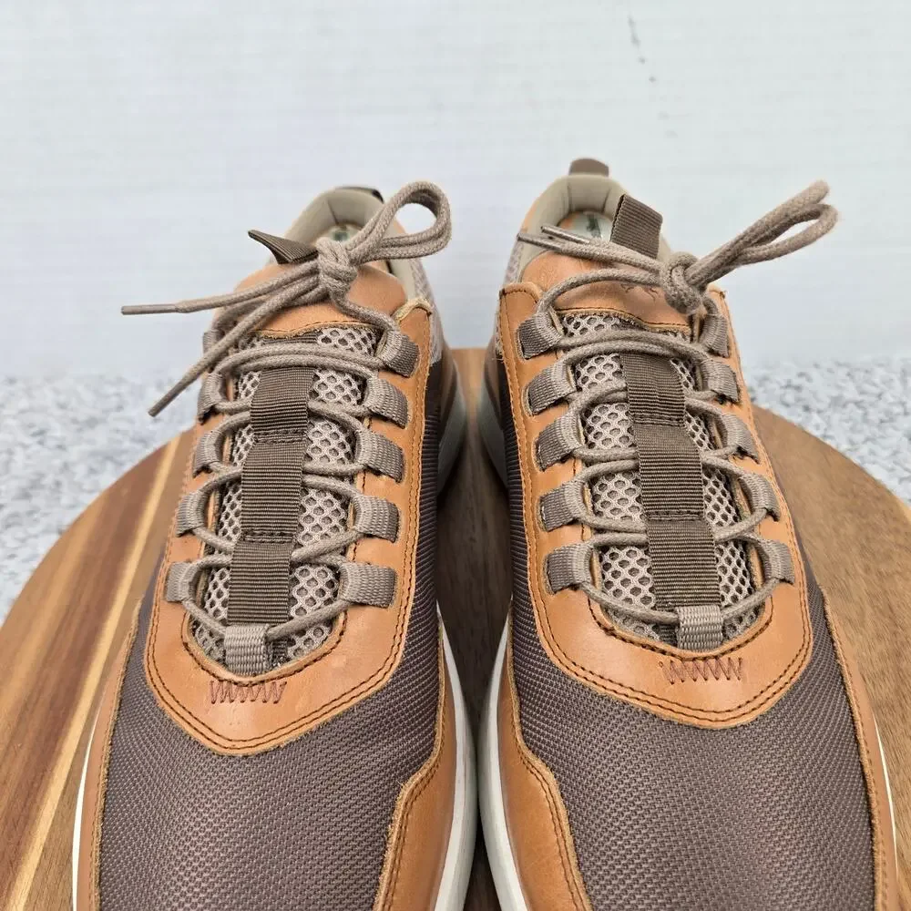 Wolf and Shepherd Mens 10 Crossover Victory Trainer Khaki Honey Brown Sneaker